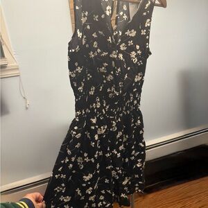 GAP Black and White Floral Mini Dress